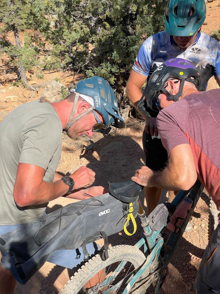 fixing bike bag
